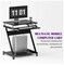 Z-Type Laptop Desk Mobile Standing Laptop Cart Small Workstation with Keyboard Tray Workstand for Small Space, Black